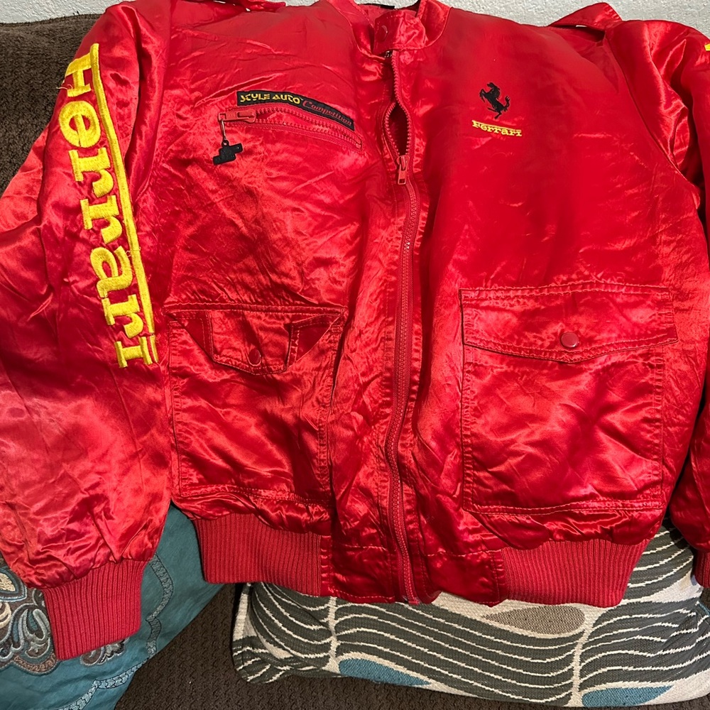 Red size large Ferrari jacket in great condition